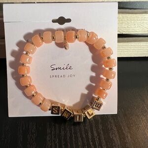 LC Lauren Conrad SMILE Beaded Stretch Bracelet